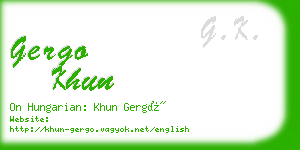 gergo khun business card